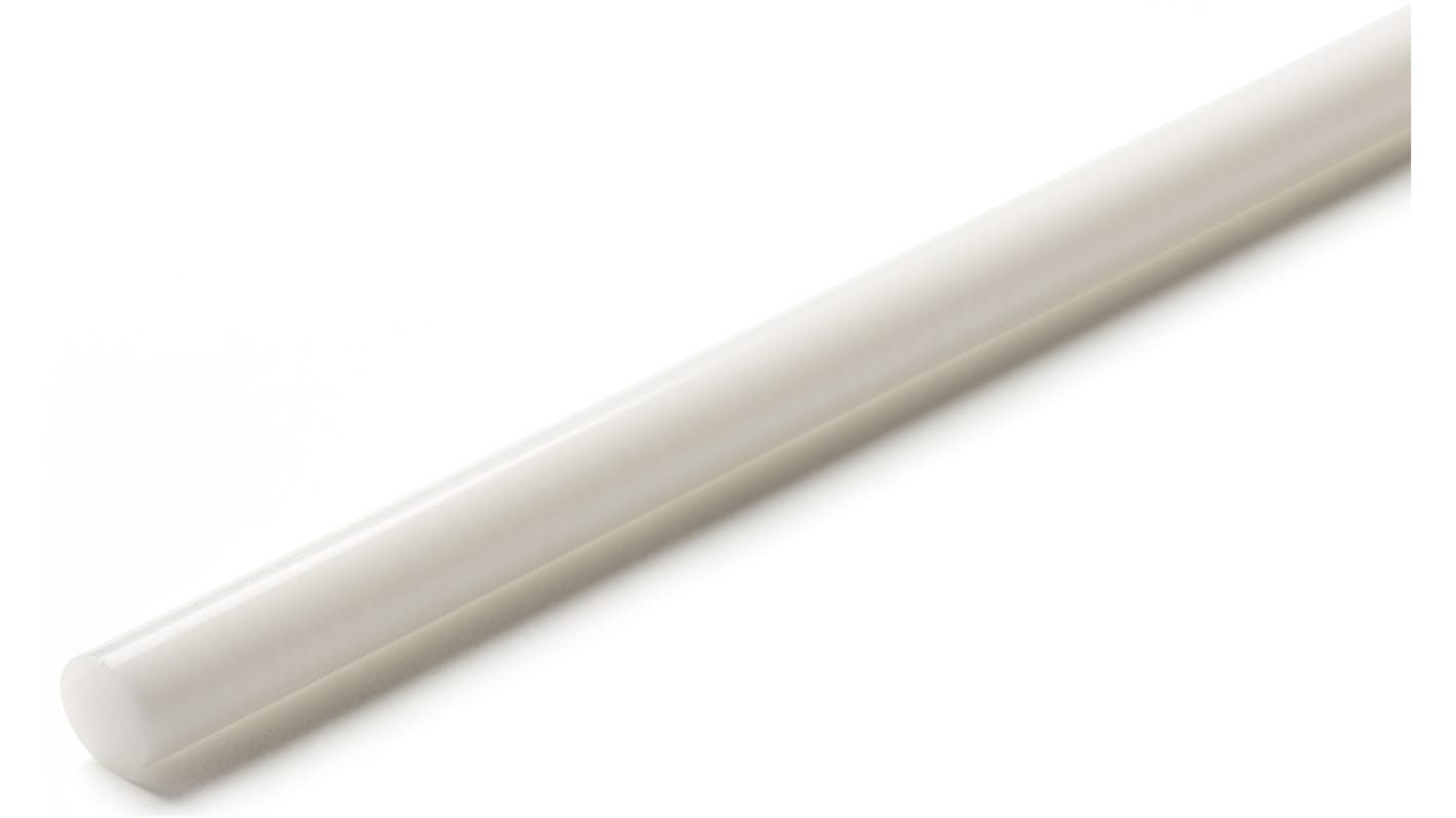 RS PRO White Acetal Rod, 500mm x 80mm Diameter