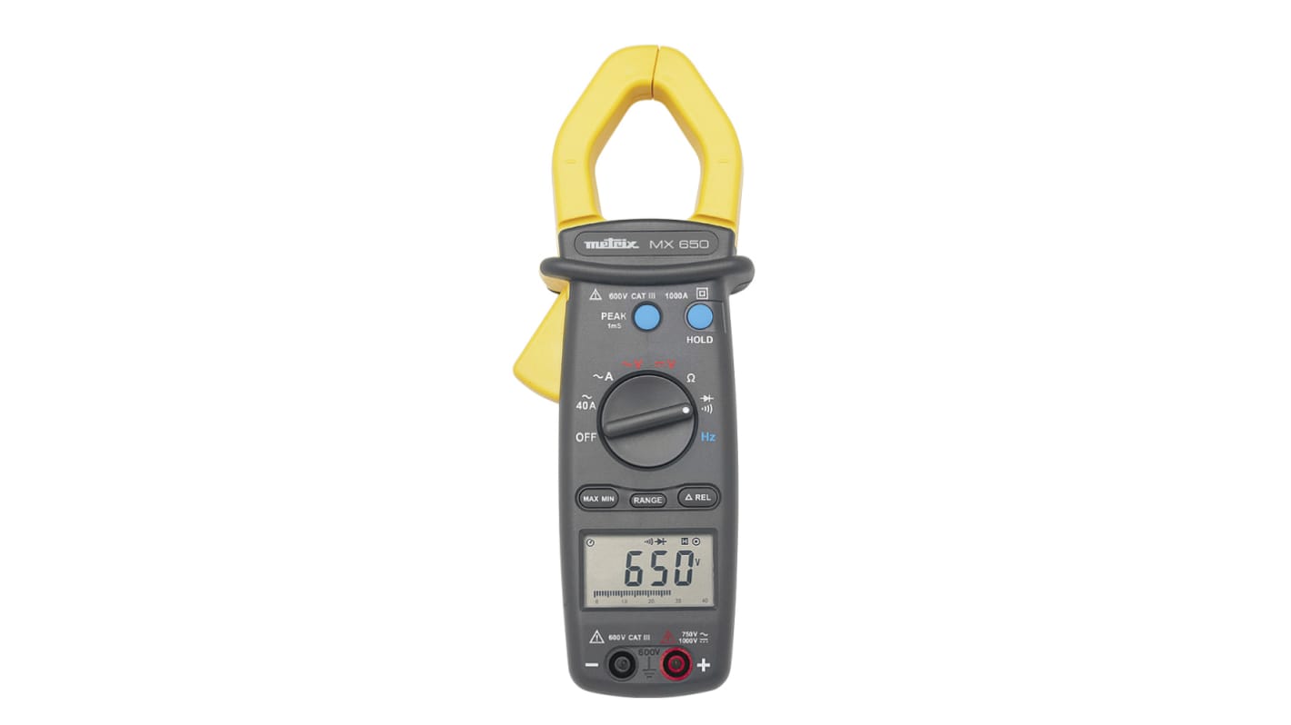 Metrix MX0650-Z Clamp Meter, Max Current 1000A ac CAT III 600V