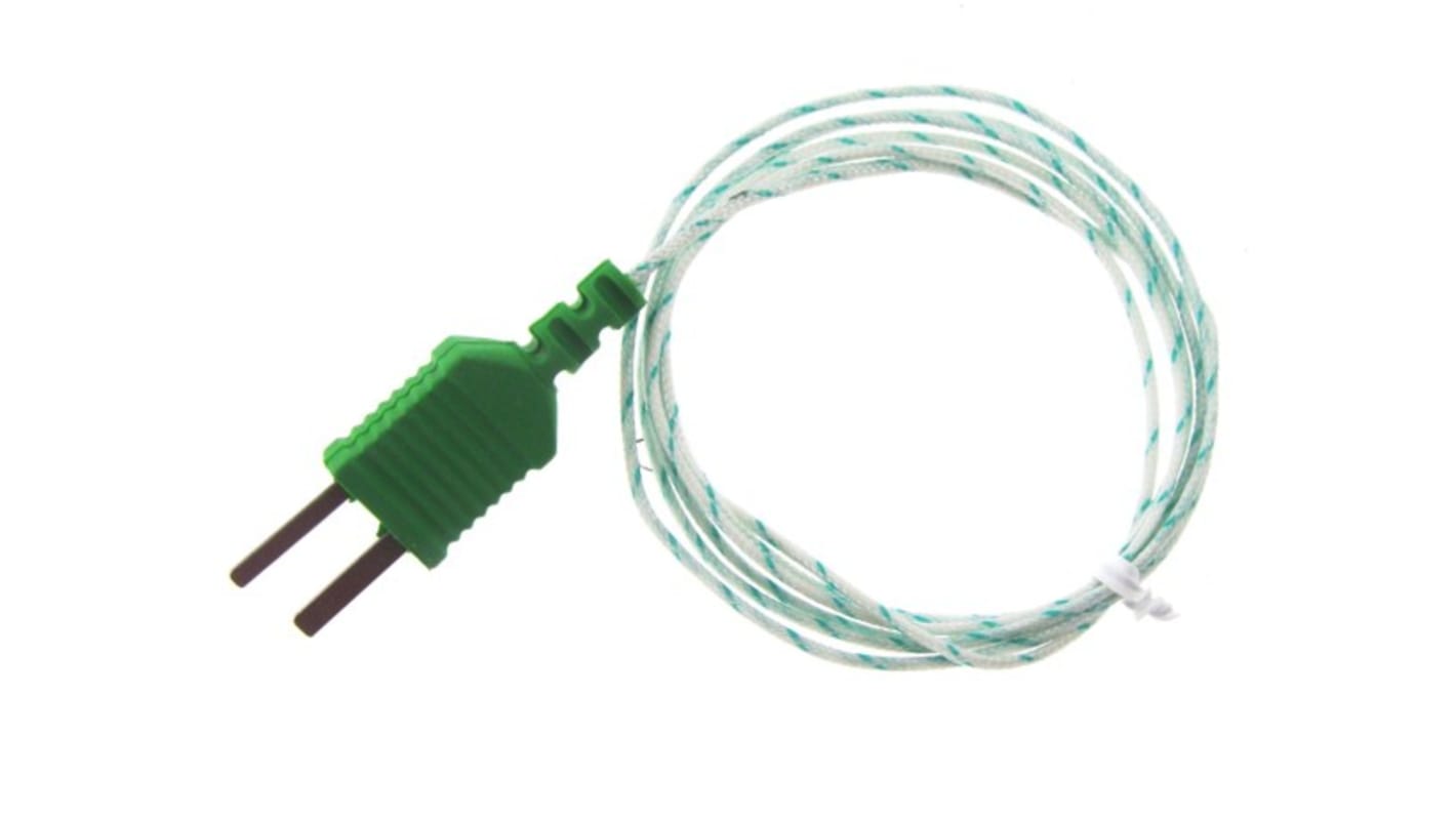 Termopara K średnica 0.3mm długość 1m -50 → +450 °C Wtyk miniaturowy RS PRO