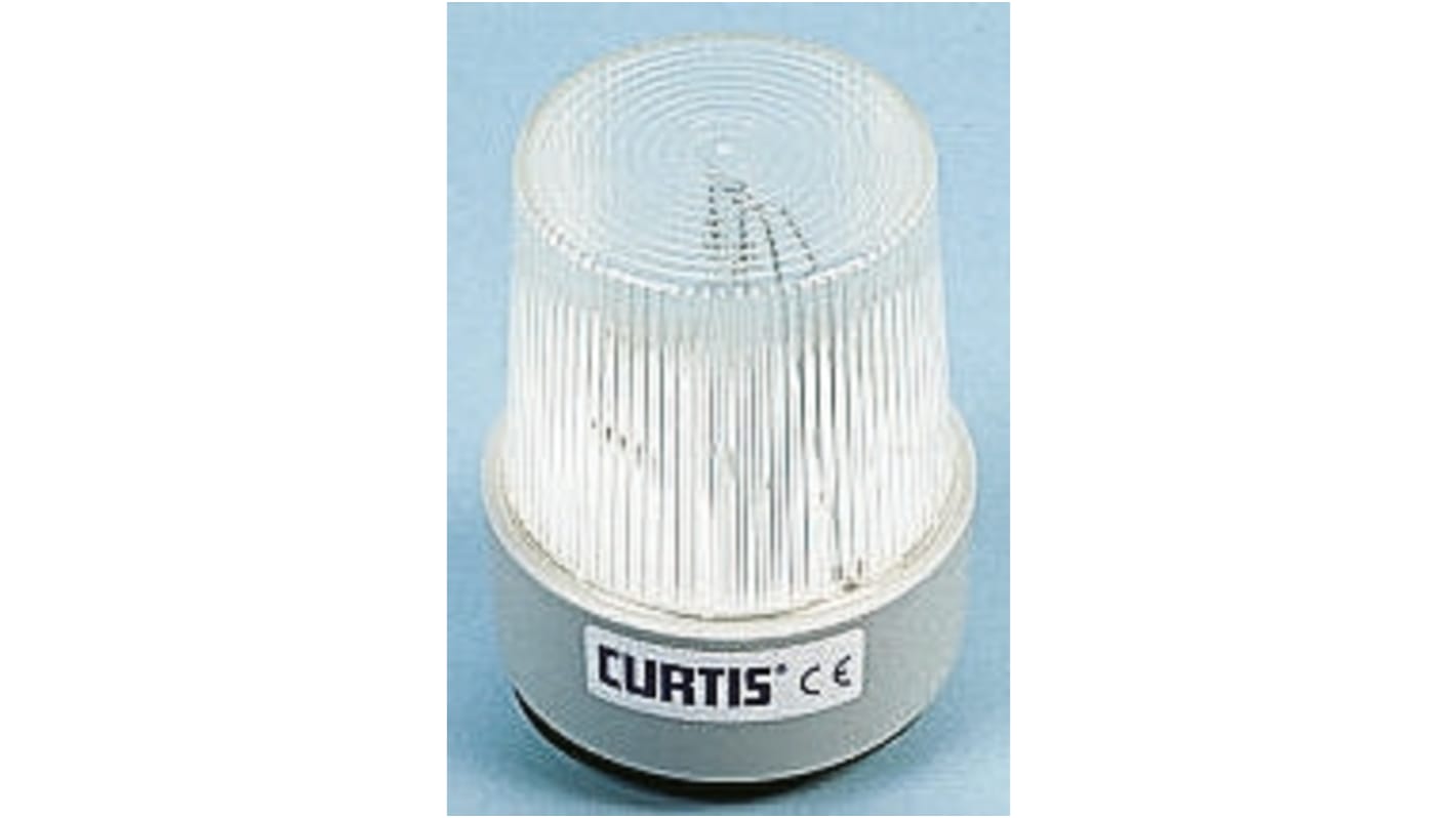 Curtis TB Serien Signallys, Hvid linse, Blinkende, Xenon, bundmontering, 12 → 80 V dc