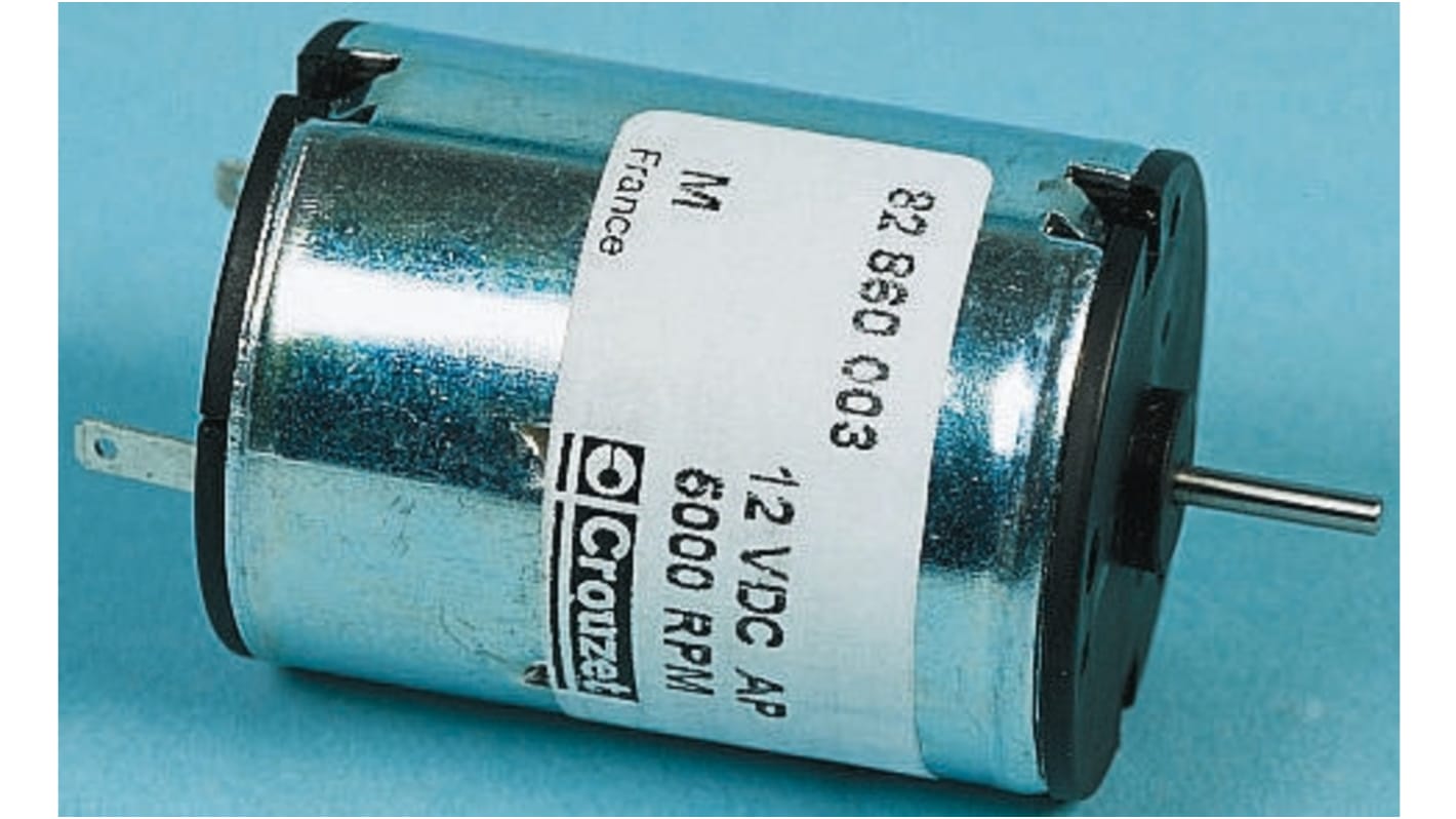 Crouzet DC Motor, 3 W, 4.5 → 30 V dc, 30 mNm, 3700 rpm, 2mm Shaft Diameter