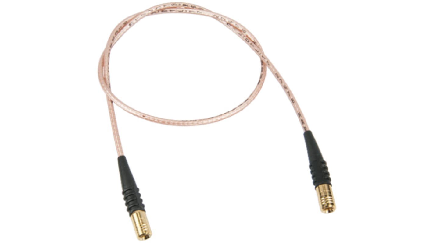 TE Connectivity Male SMB to Male SMB Coaxial Cable, 1m, RG174 Coaxial, Terminated