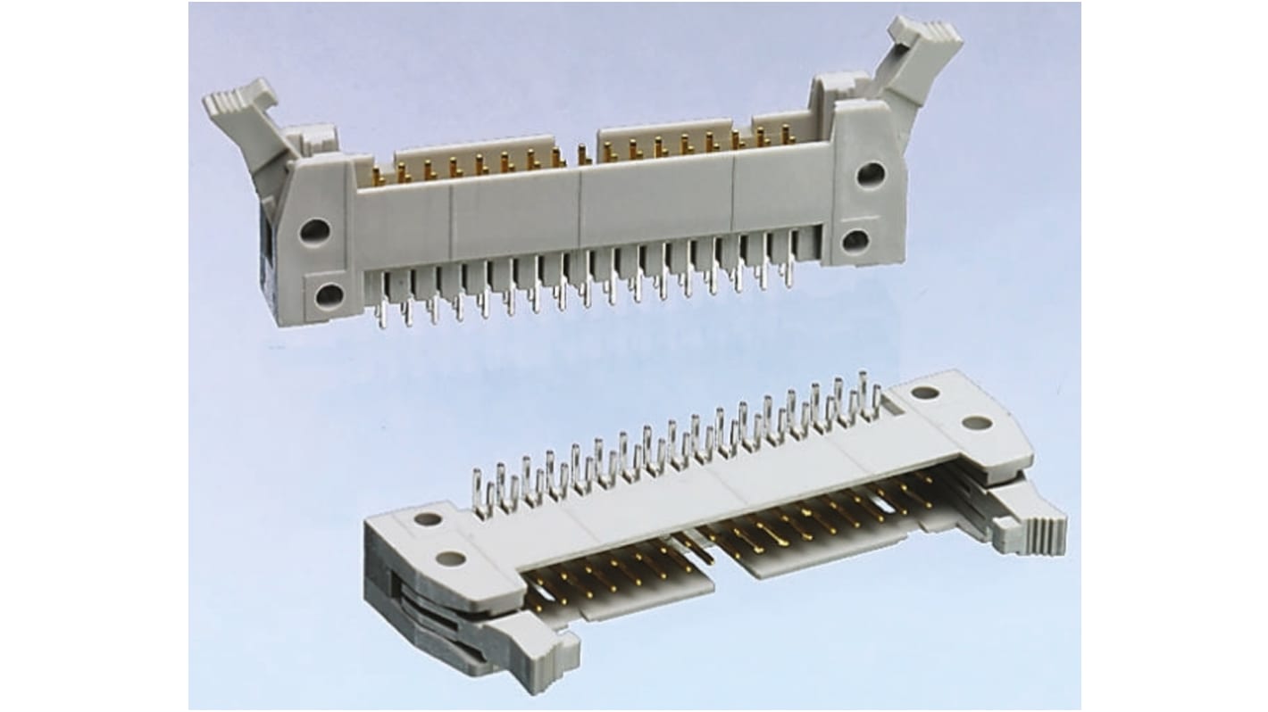 Harting SEK 18 Leiterplatten-Stiftleiste Gerade, 6-polig / 2-reihig, Raster 2.54mm, Kabel-Platine,