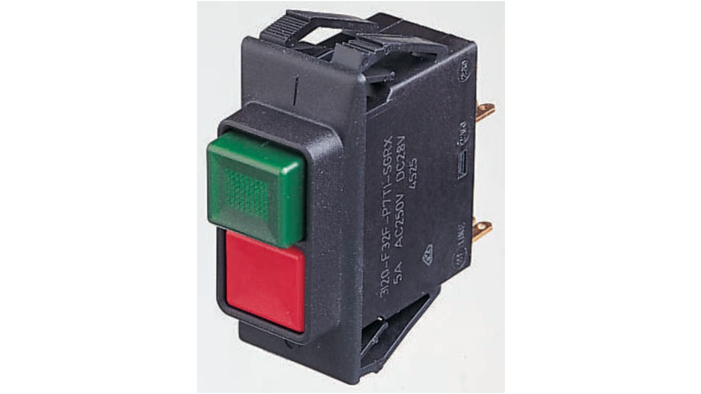 ETA Thermal Circuit Breaker - 3120 2 Pole Snap In, 5A Current Rating