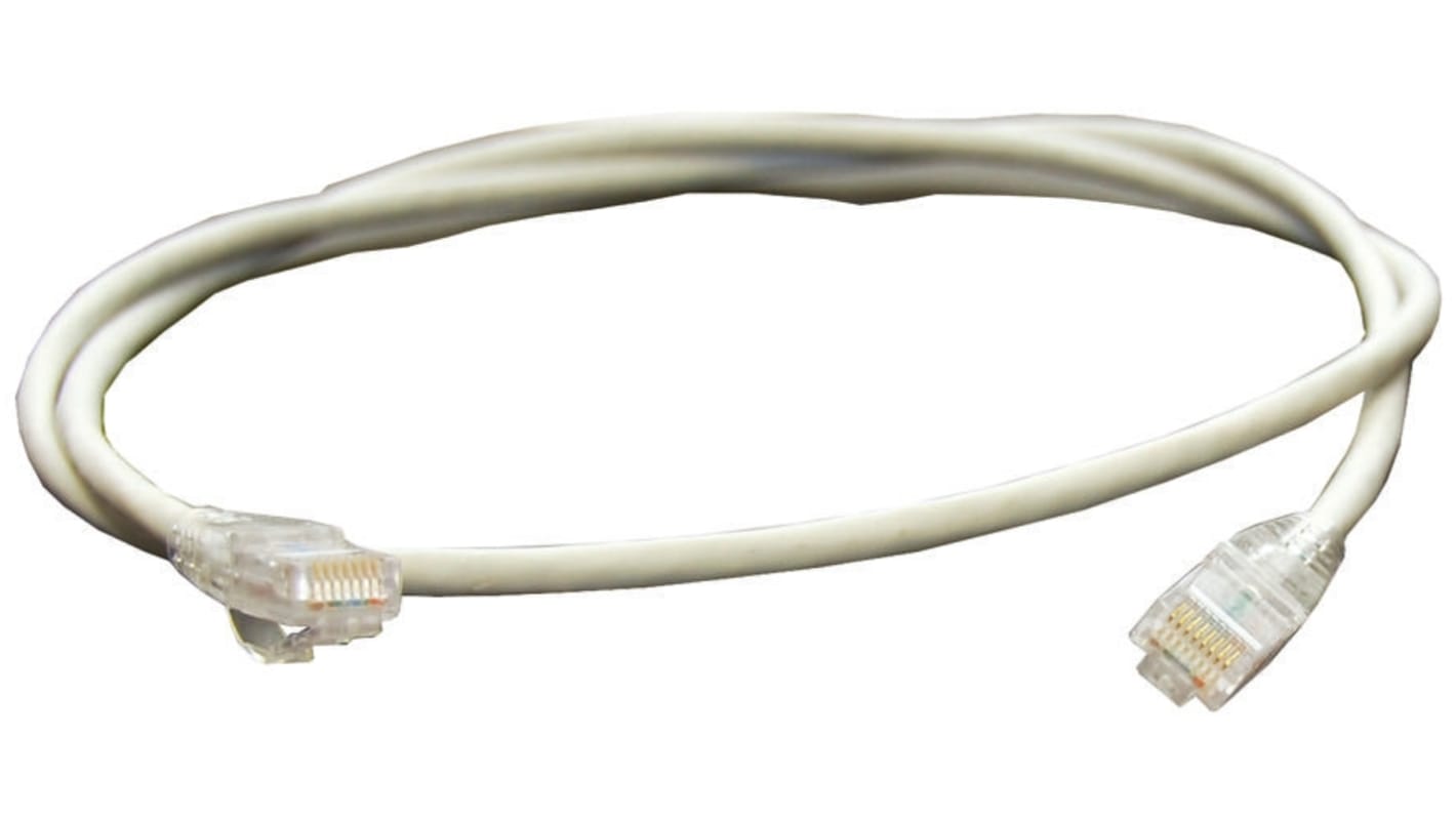 Cable de Cat6 U/UTP HellermannTyton Connectivity de color Gris, long. 1m, funda de PVC