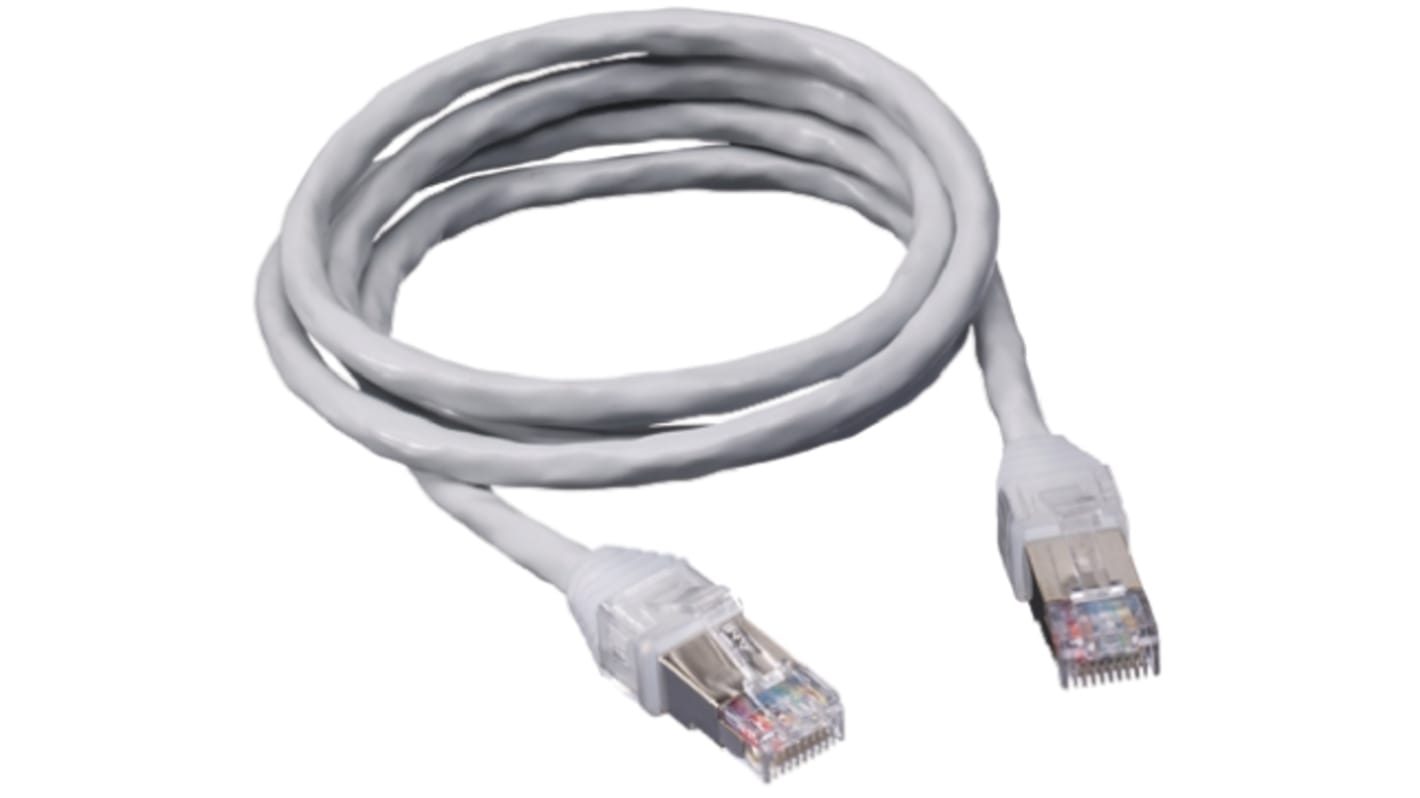 Cable de Cat6 F/UTP HellermannTyton Connectivity de color Gris, long. 5m, funda de PVC