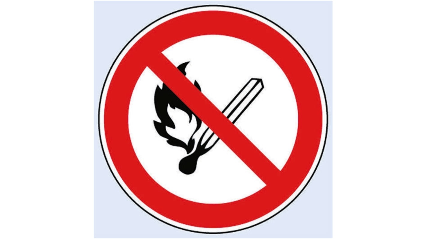 PVC No Open Fire Prohibition Sign, None