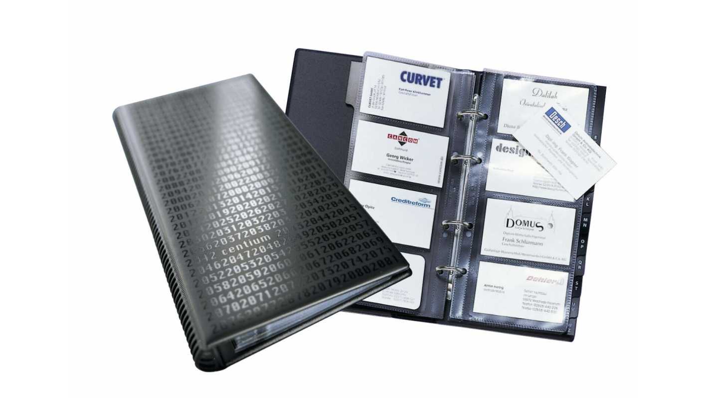 Durable Sort Plast, PP Translucent Dokumentomslag, For Visitkort format