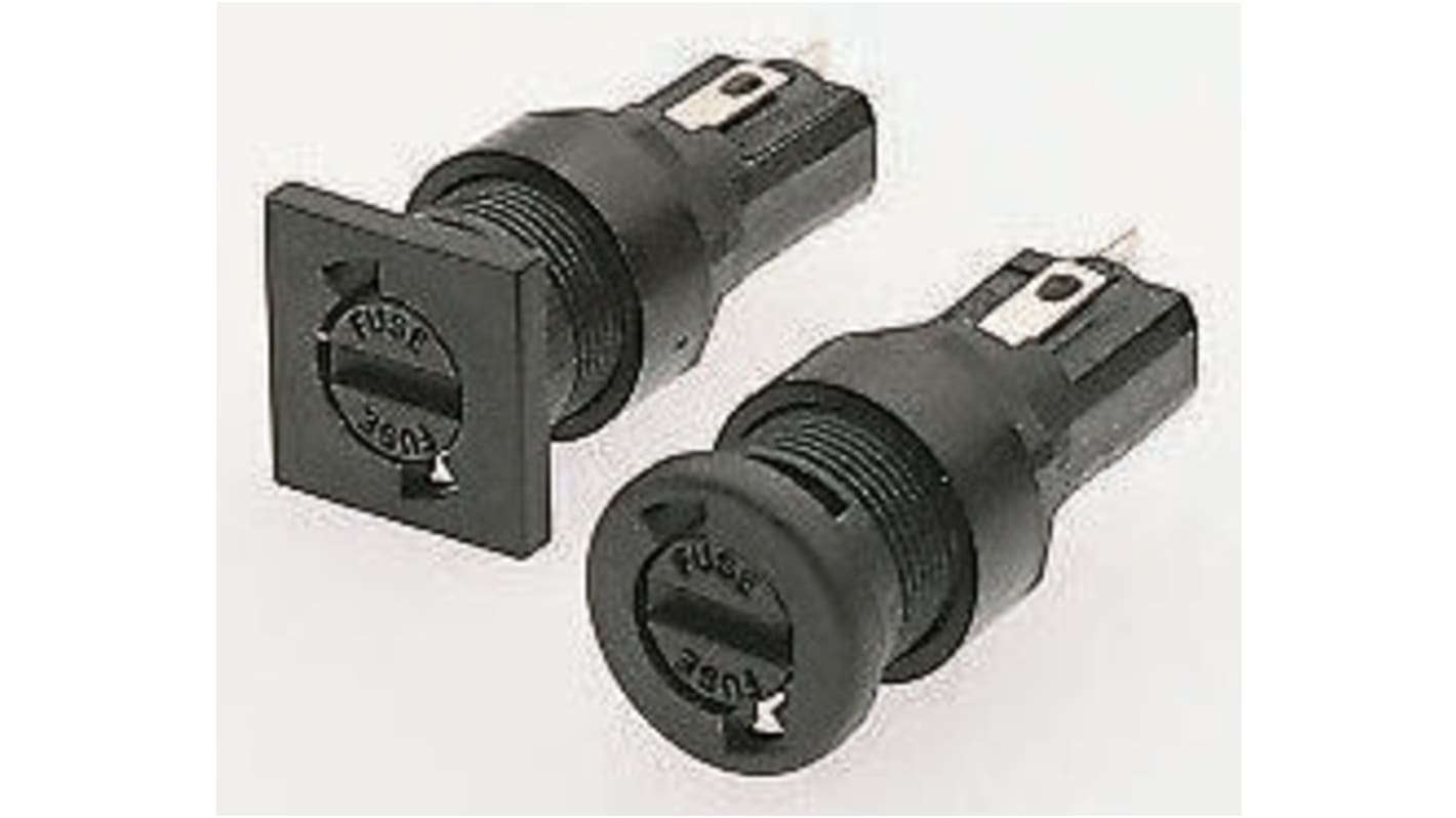 Bulgin 面板安装保险丝座, 5 x 20mm尺寸, 10A, 250V 交流, 面板安装, 1P, FX系列