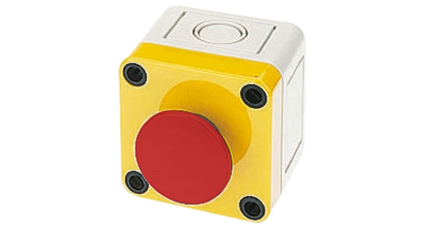 APEM Momentary Emergency Stop Push Button, Surface Mount, IP65