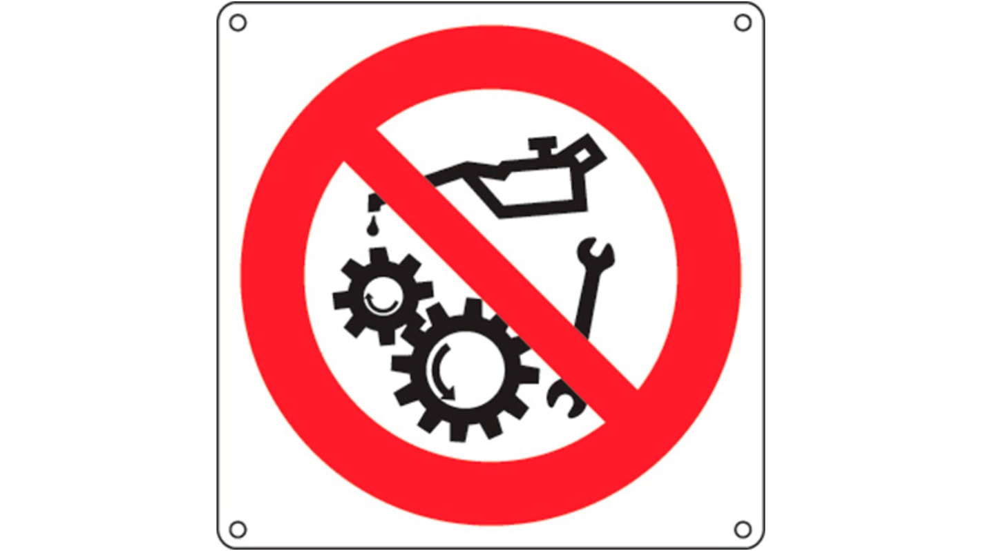Segnale "Non Riparare Organi In Movimento", in Alluminio, 115mm x 115 mm