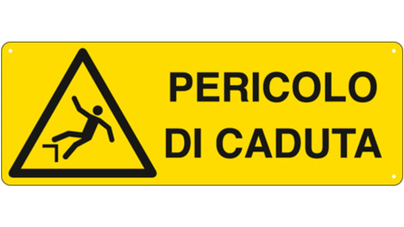 Cartello "Pericolo Di Caduta", in Italiano