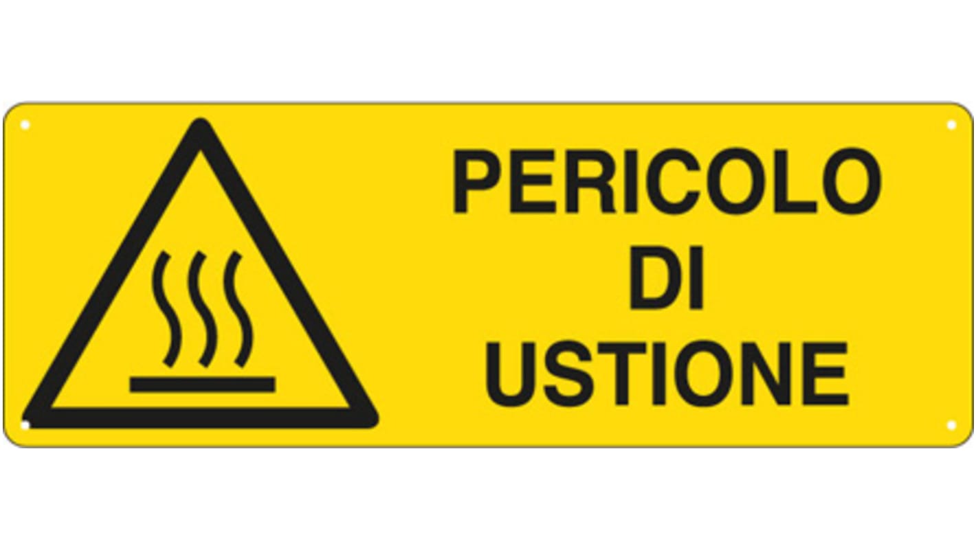 Cartello "Pericolo Di Ustione", in Italiano