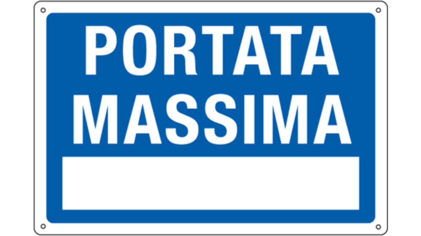 Cartello "Portata Massima", in Italiano