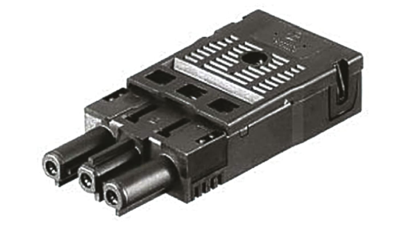 Wieland GST18i3 Series Mini Connector, 3-Pole, Female, Cable Mount, 16A, IP40