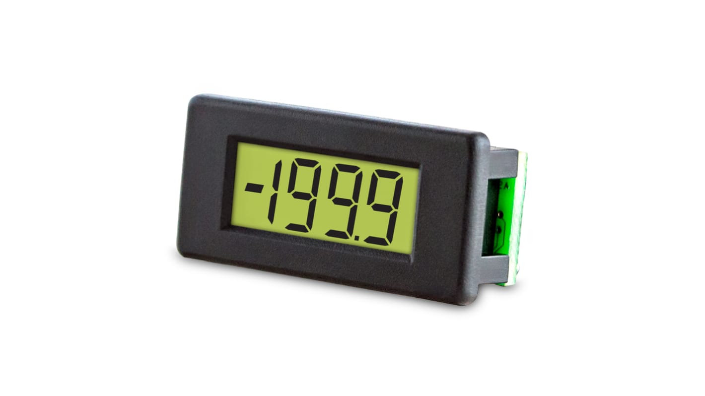 Lascar 直流数字电压表 , (9V 模式 / V+ → V-) 6 → 15V, 3.5位数, ±1 %精度, 28.4mm x 11.4mm切面