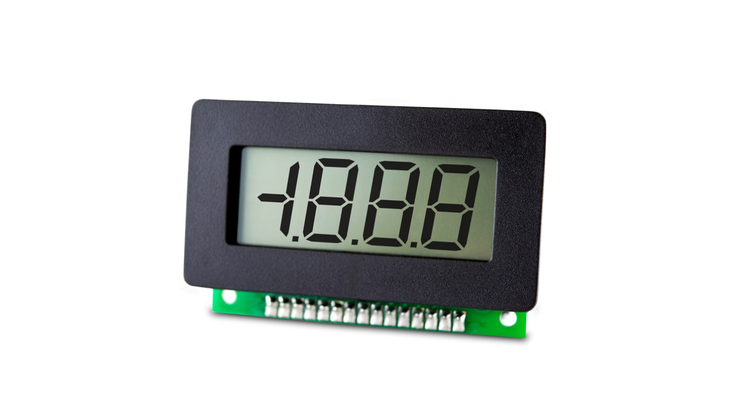 Lascar 直流数字电压表 , 7 → 12 V 直流, 3.5位数, ± 3 %精度, 62mm x 32mm切面