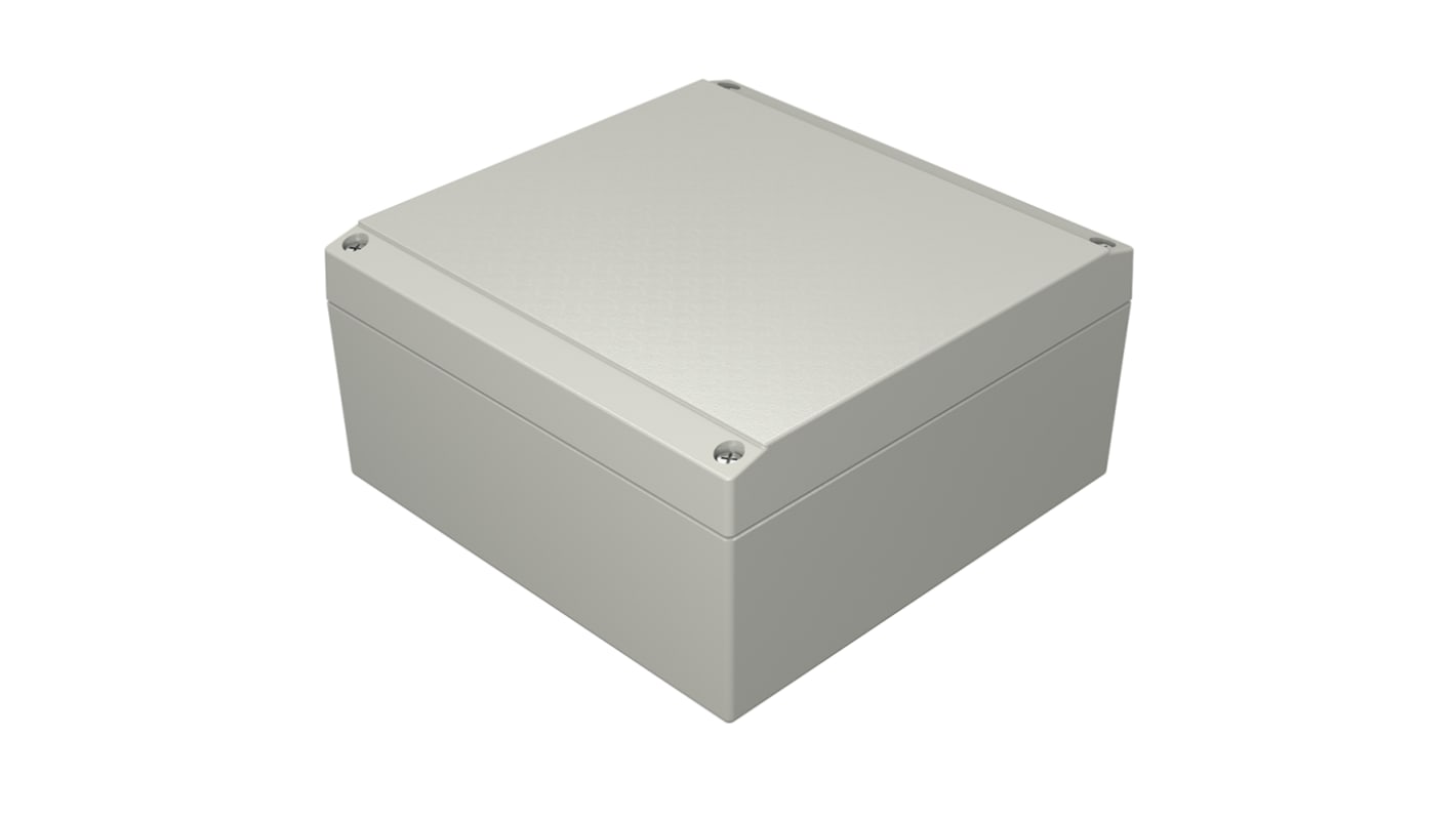 Rose Aluform Series Grey Die Cast Aluminium Enclosure, IP66, IK09, Grey Lid, 160 x 160 x 81mm