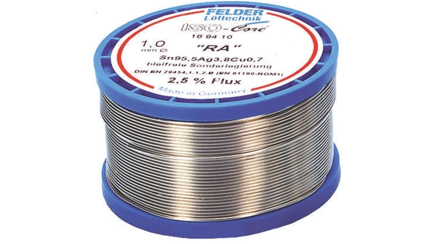 Felder Lottechnik Wire, 1mm Lead Free Solder, 217°C Melting Point
