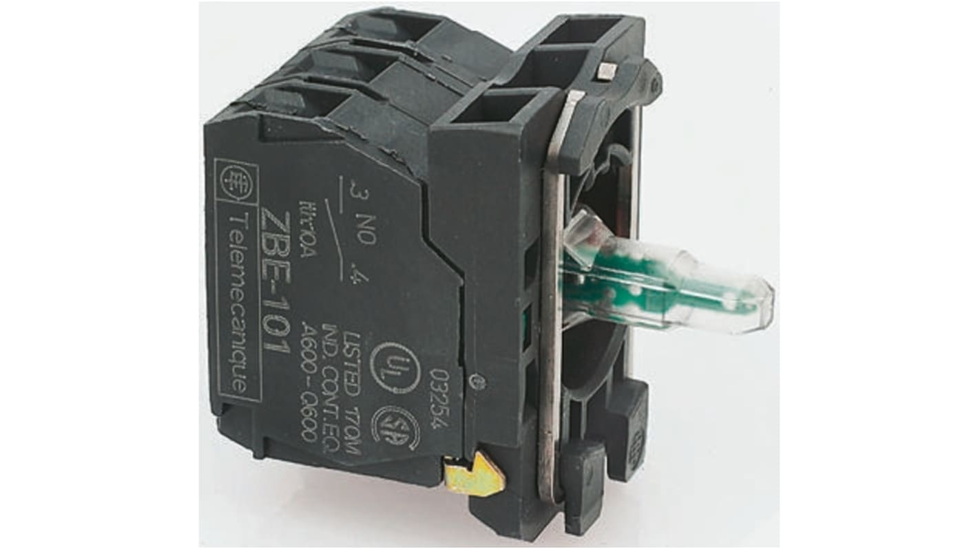 Schneider Electric Harmony XB5 Series Contact & Light Block, 230 → 240V ac, 1NO + 1NC