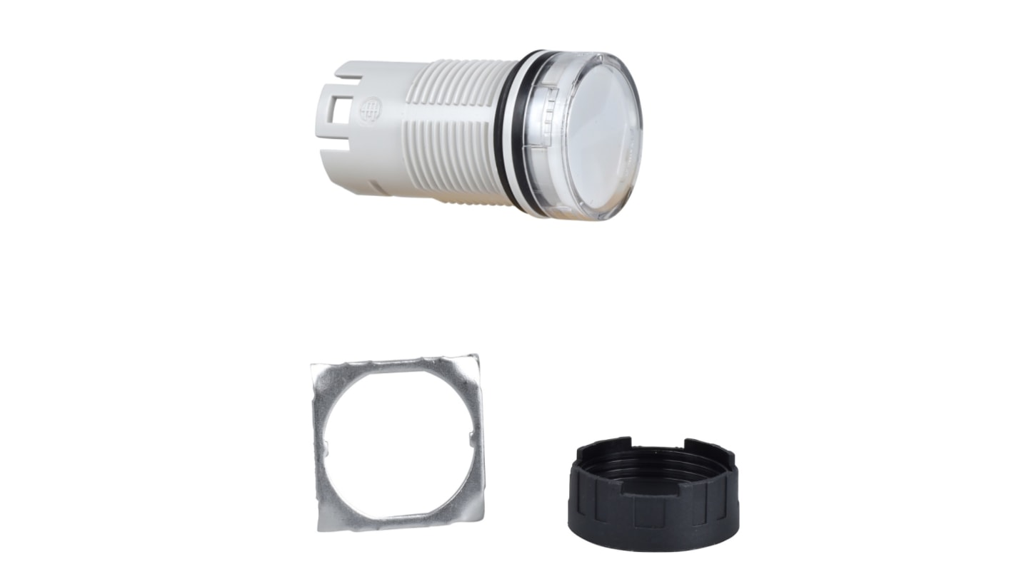 Schneider Electric, Harmony XB6, Panel Mount White Pilot Light Head, 16mm Cutout, IP65, Round