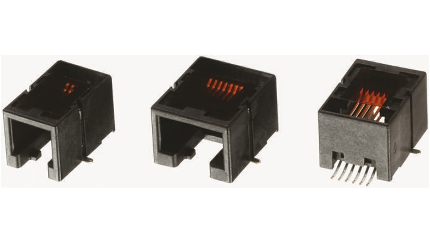 Connettore RJ11 Femmina Molex, 6P4C vie, Montaggio superficiale
