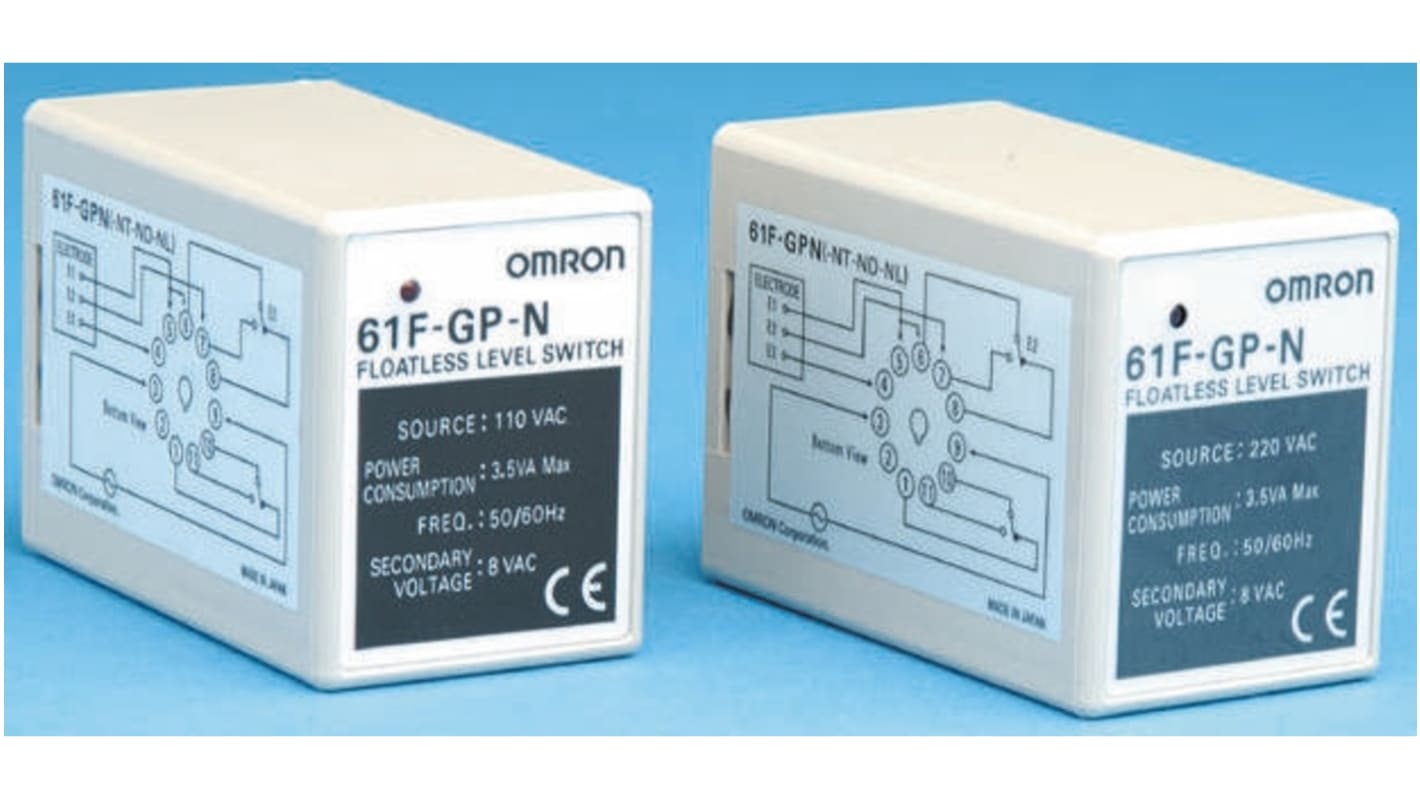 Omron Level Controller - DIN Rail Mount, 110 V ac