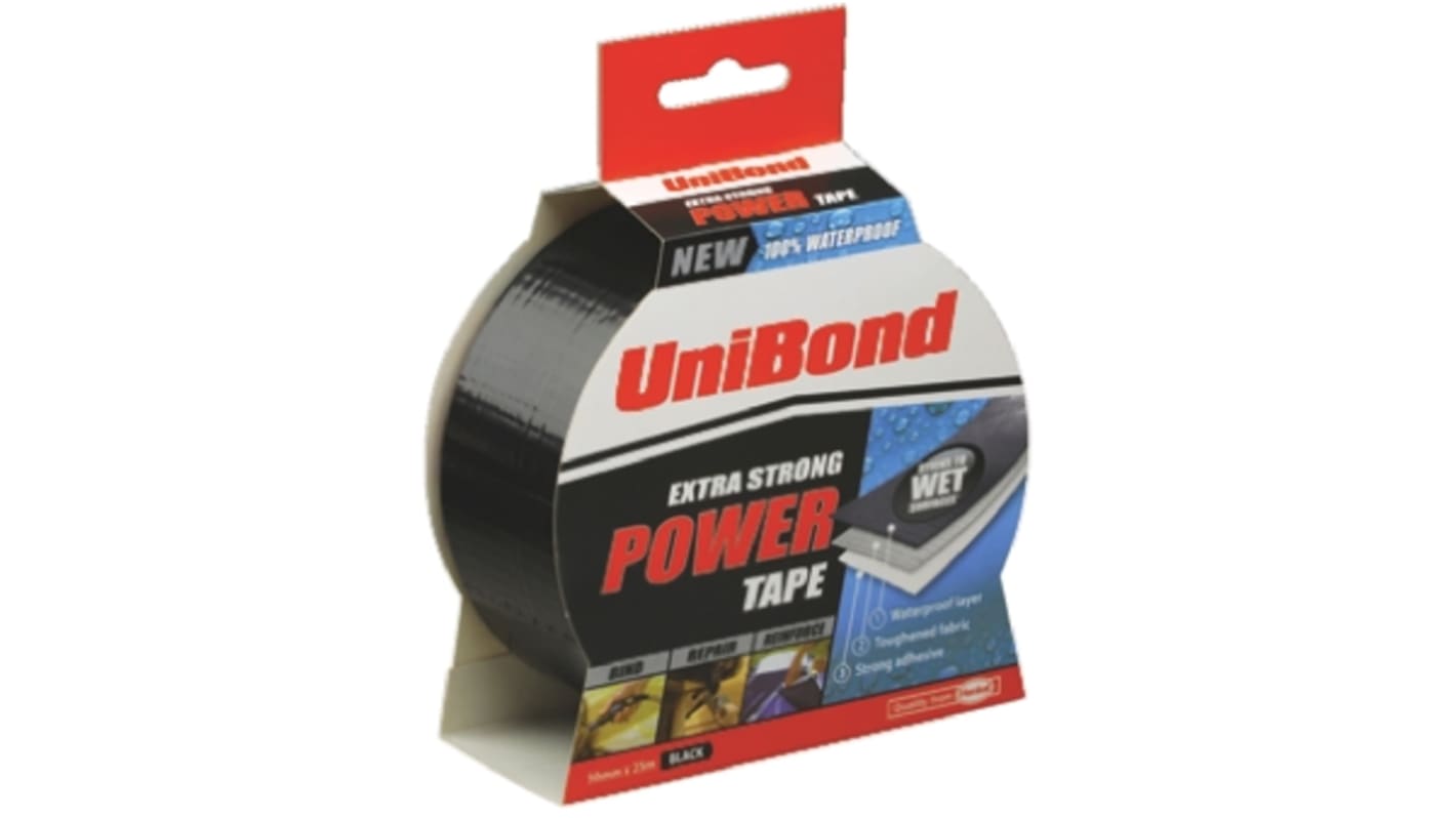 Loctite UniBond Power Tape Duct Tape, 25m x 50mm, Black