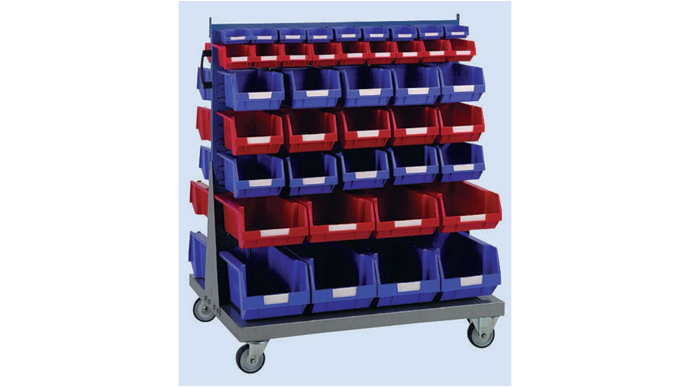 RS PRO PP Storage Bin x 1000mm x 1500mm, Blue, Silver