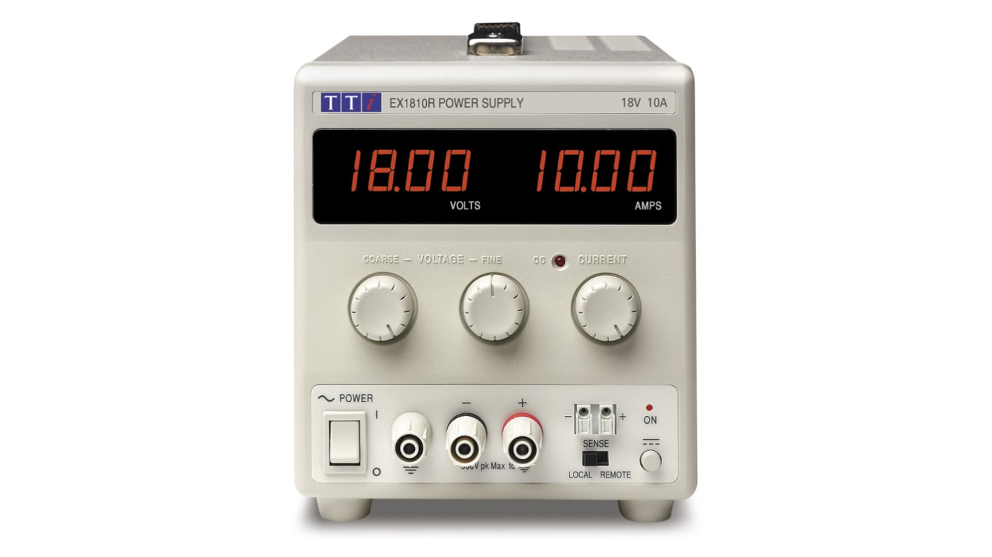 Napájecí zdroj stolice, počet výstupů: 1výstupový 0 → 18V 0 → 10A 180W, s ISO kalibrací