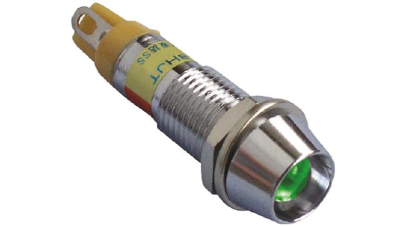 坂詰製作所 表示灯, 5 → 60V dc, 緑, 実装ホールサイズ:8.2mm