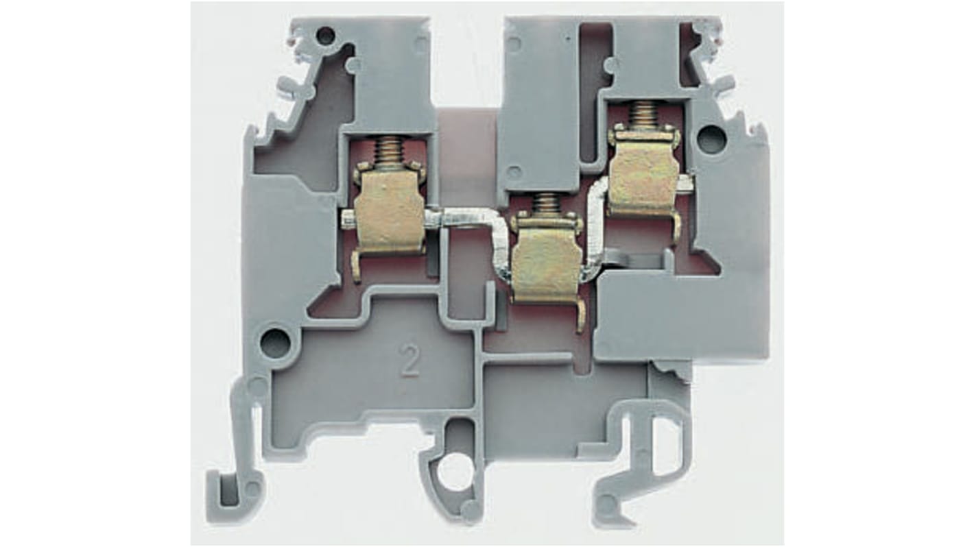 Entrelec SNA Series Blue DIN Rail Terminal Block, 4mm², Single-Level, Screw Termination