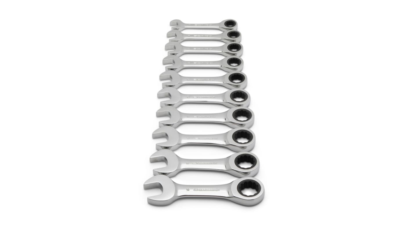 GearWrench 10-Piece Spanner Set, 10 → 19 mm