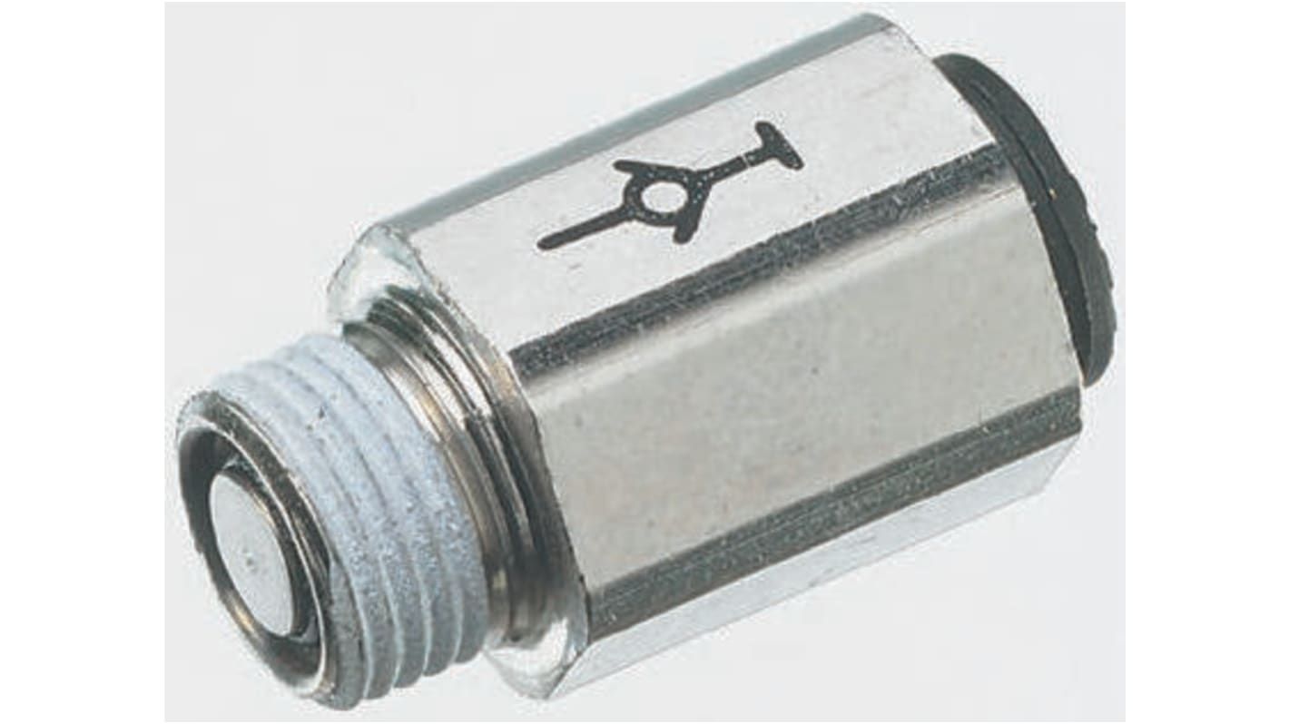 Legris LF3000 Series Straight Threaded Adaptor, R 1/8 Male to Push In 6 mm, Threaded-to-Tube Connection Style