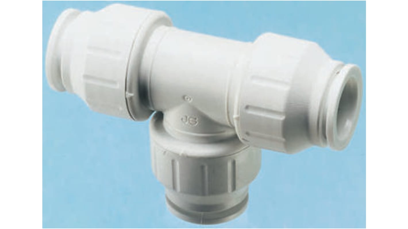 John Guest Plastic Pipe Fitting, 90° Push Fit Tee, 22mm