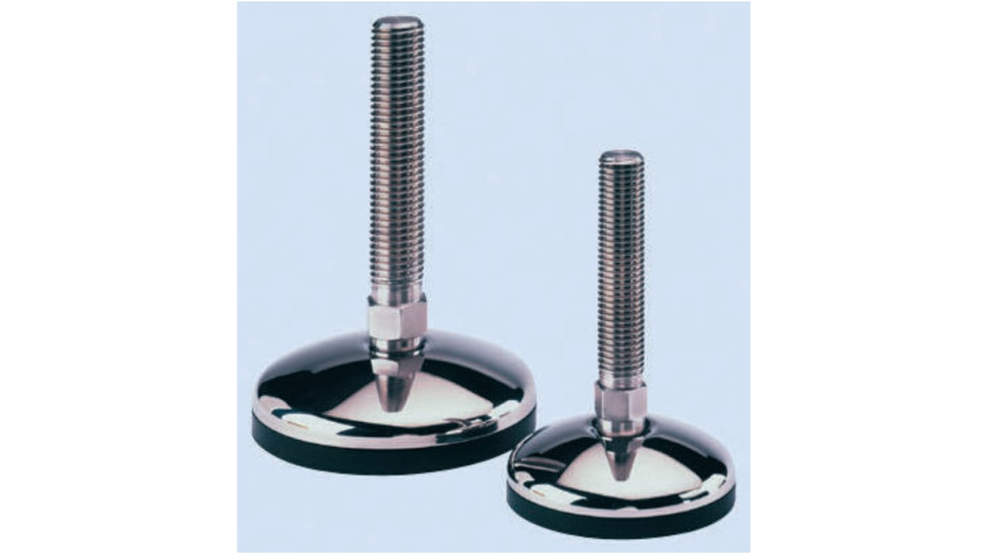 Nu-Tech Engineering M16 Stainless Steel Adjustable Foot, 1250kg Static Load Capacity 10° Tilt Angle