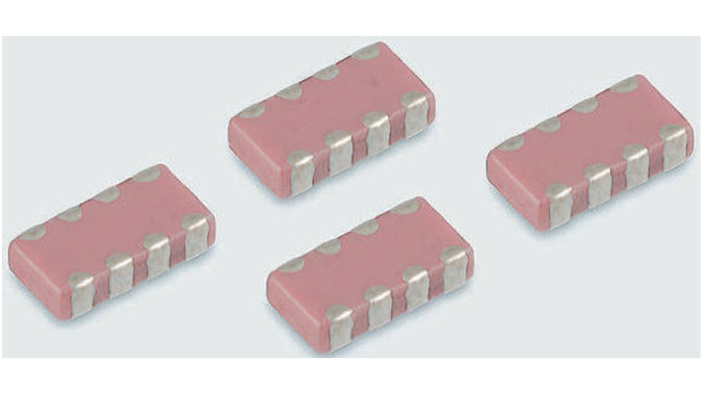 Yageo Array Capacitor 100pF 50V dc ±5% 4-way C0G Dielectric , 0508 (1220M), C-Array, Surface Mount
