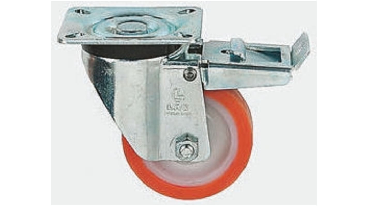 LAG Braked Swivel Castor Wheel, 250kg Capacity, 125mm Wheel