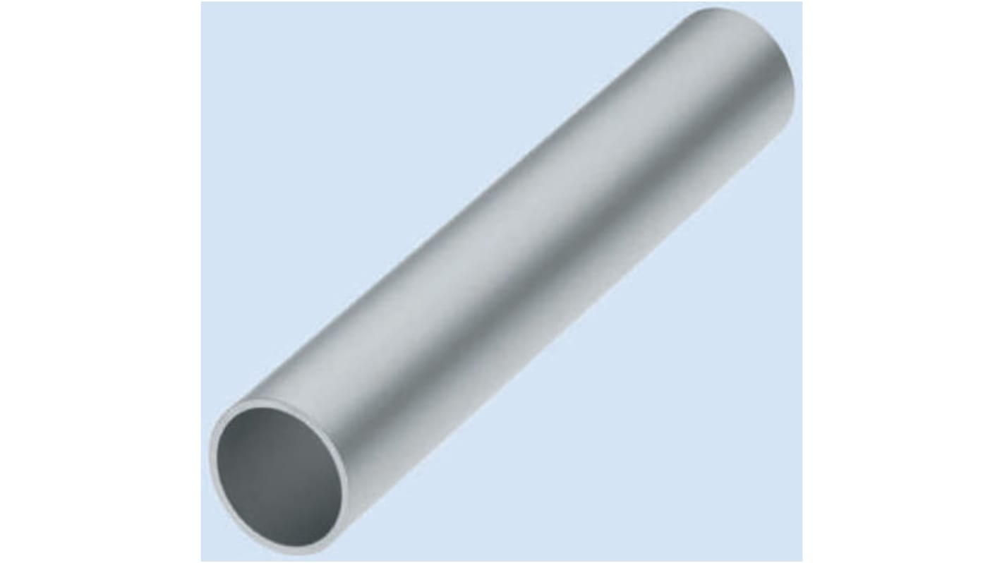 Rose+Krieger Silver Steel Round Tube, 1000mm Length, Dia. 48mm, Series GT 48