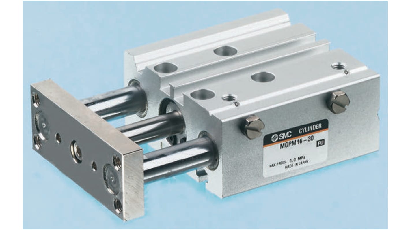 SMC ガイド付シリンダ, ストローク:150mm, ダブル, 1 MPa SMC ガイド付シリンダ, ストローク:150mm, ダブル, 1 MPa