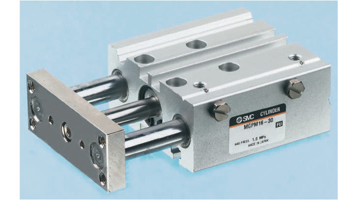 SMC Pneumatic Guided Cylinder - 20mm Bore, 125mm Stroke, MGP Series, Double Acting