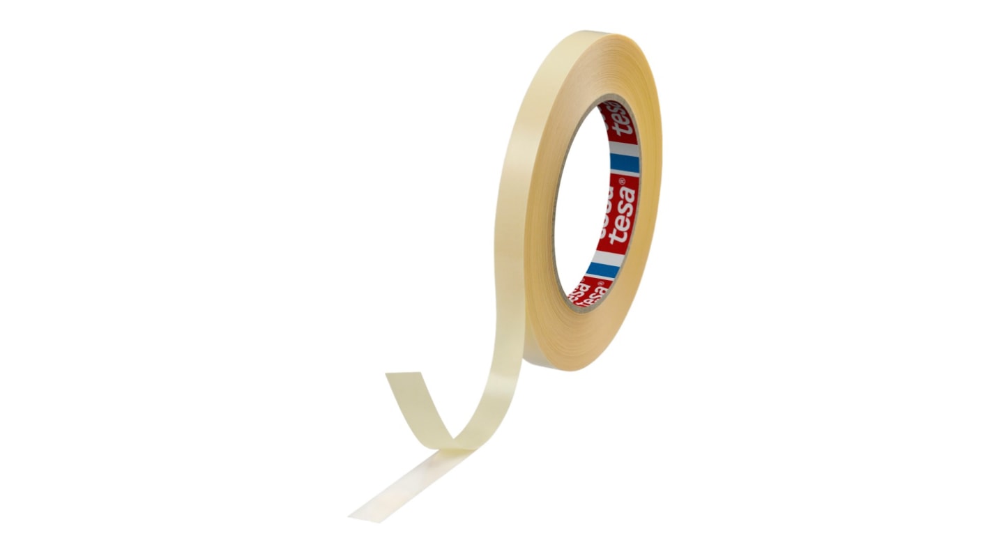 Tesa 64621 Transparent Double Sided Plastic Tape, 90mm Thick, 15 N/cm, PP Backing, 12mm x 50m