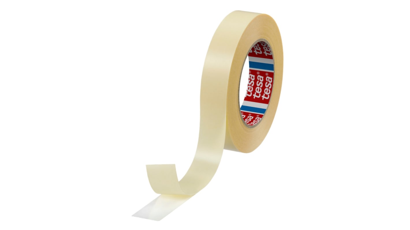Tesa 透明双面塑料胶带, 25mm宽 x 50m长, 90厚, 合成橡胶粘胶, -40°C至+80°C, 15 N/cm粘合, 45N/cm拉伸, 64621