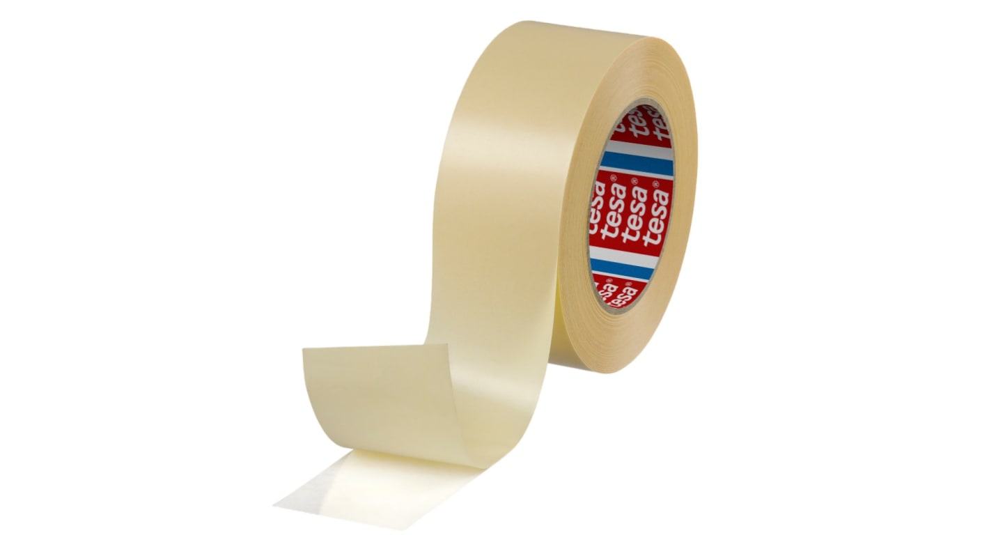 Tesa tesa fix Series 64621 Transparent Double Sided Plastic Tape, 90 Thick, 15 N/cm, PP Backing, 50mm x 50m