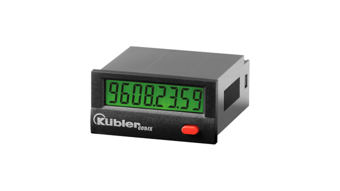 Contador Kübler con display LCD de 8 dígitos, 10 → 260 Vac / dc