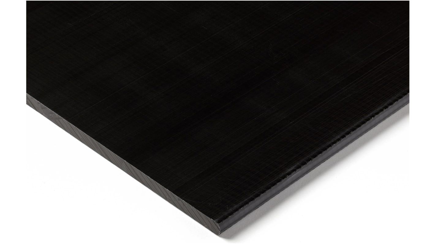 RS PRO Black Plastic Sheet, 500mm x 300mm x 60mm