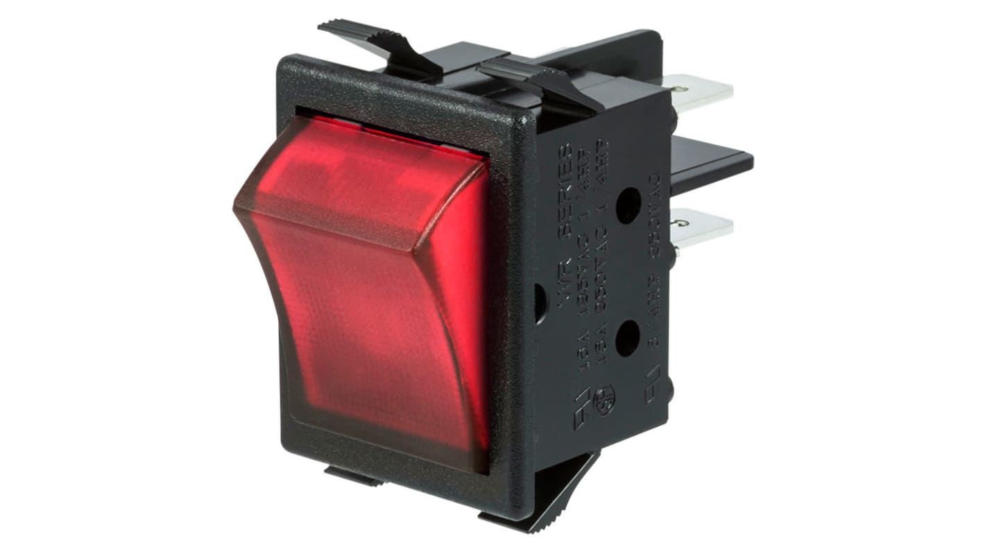 ZF Illuminated DPST, On-Off Rocker Switch Panel Mount