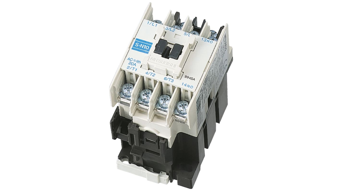 三菱電機 電磁接触器 220 V ac, S-N10 AC200V | RS
