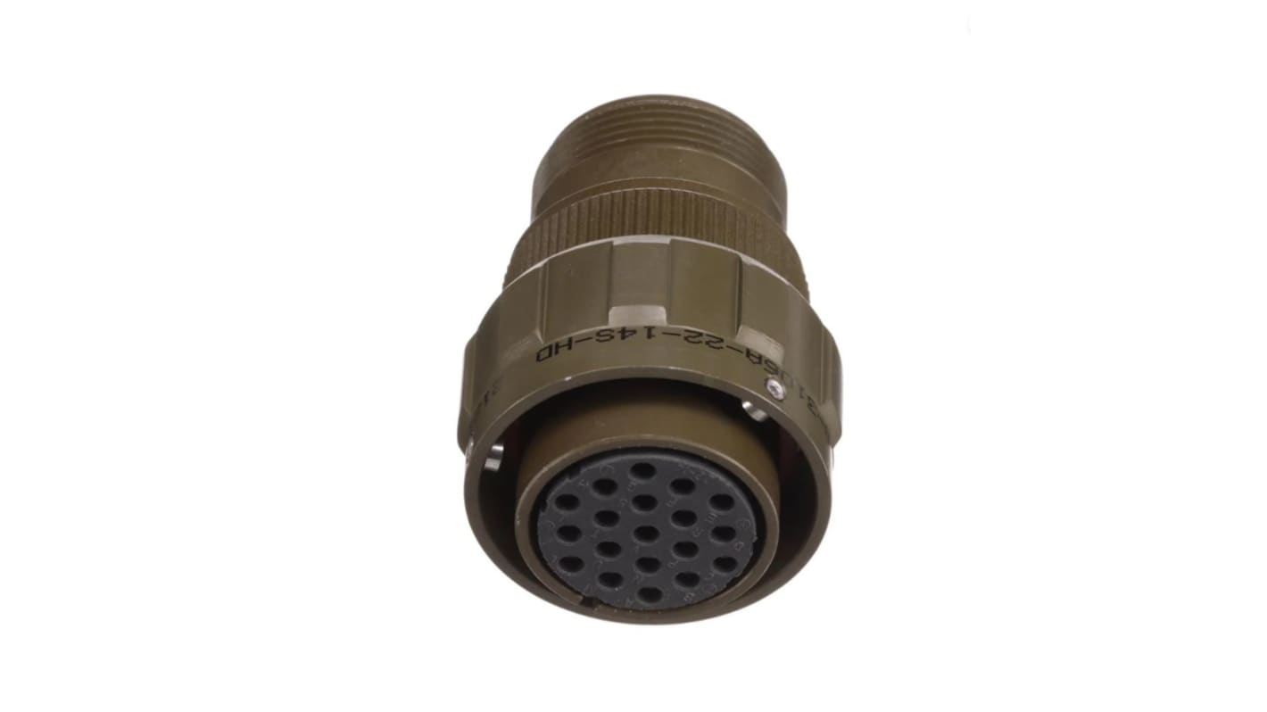 Amphenol Limited, 97B, Brass 19 Way Cable Mount MIL Spec Circular Connector Plug, Socket Contacts,Shell Size 22,