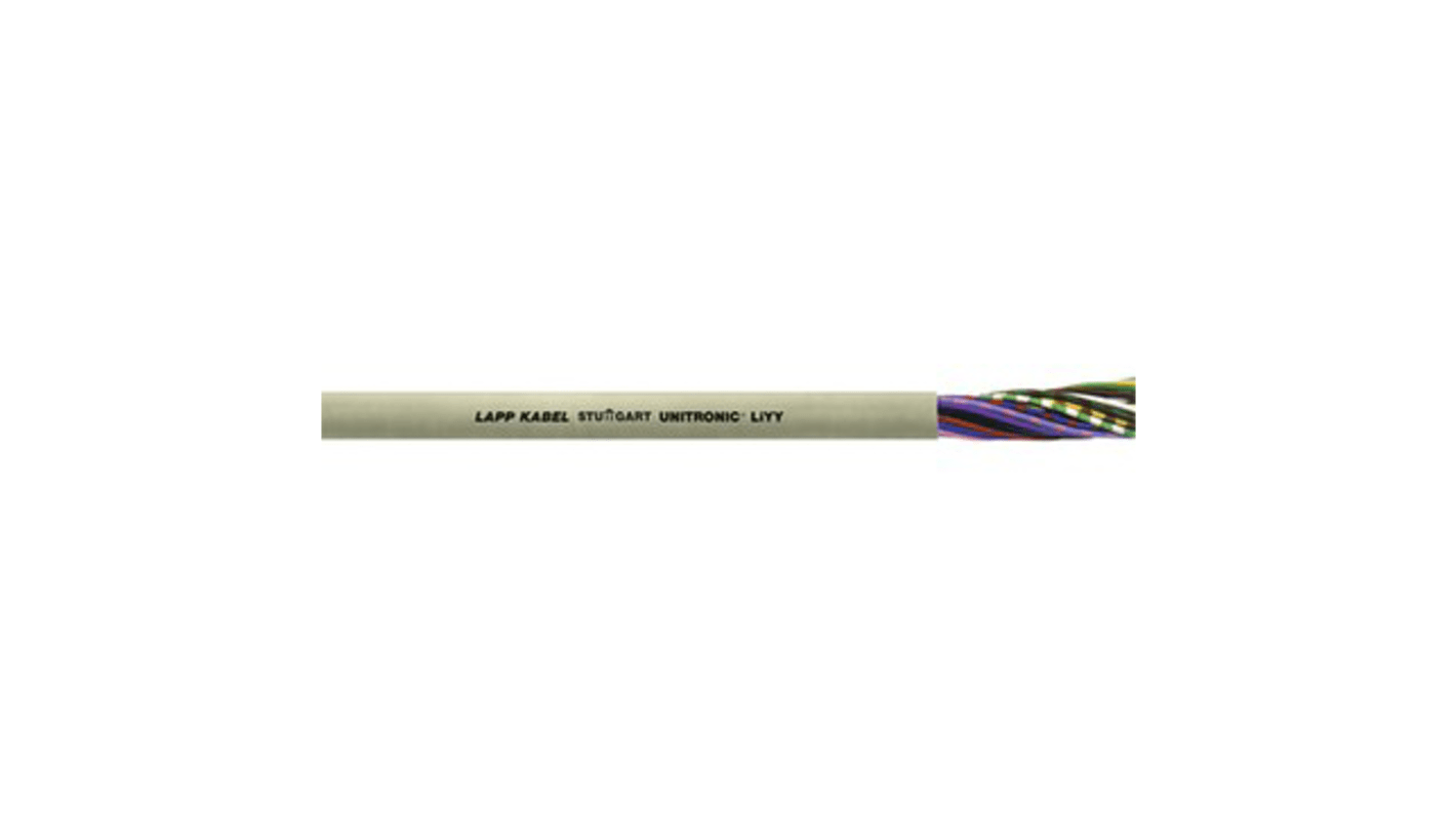 Lapp UNITRONIC LiYY Series, 2 Cores, 0.14 mm², Unscreened, 26 AWG, 100m, Unshielded Shield, LiYY Cable